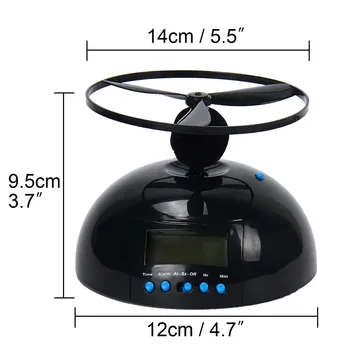 Kreativní Vrtulník Styl LED Displej Budík Moderní Černá Stolní Digitální Stolní Hodiny pro Děti, Děti, Školáci 35T8YK