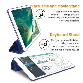 Kryt Pro iPad 9,7 palcový 2017/2018 pro iPad Air 2/3 Kryt pro mini 2/3/4/5 pro iPad 2/3/4 Pouzdro pro Pro 9.7/10.5/11 pro iPad 10.2