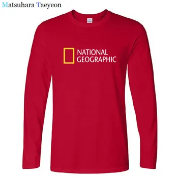 National Geographic Channel Dlouhý Rukáv T Shirt Men T-košile Bavlna Mans Tričko Bavlna Casual Vtipné Trička, Nové Letní Oblečení