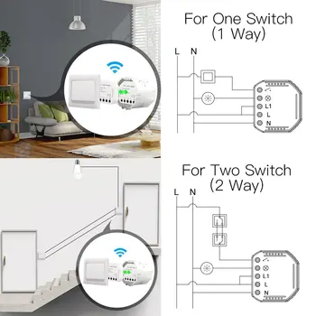 Wifi Inteligentní Světlo Přepínač Diy Jistič Modul Inteligentního Života/Tuya APLIKACE Dálkové Ovládání,Pracuje s Alexa Echo Google 1/2 Cesty Domů