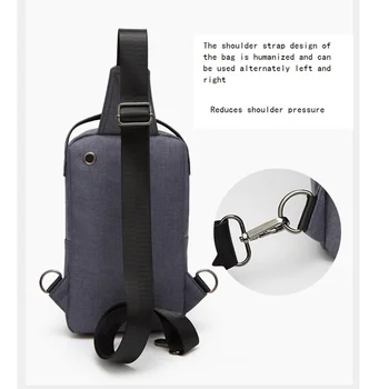 2020 nový styl pánské náprsní kapsa pro USB nabíjení, krátký výlet messenger bag vodotěsný zip povlečení módní měkké hrudi taška
