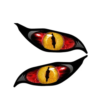 Ďábel oči Tvůrčí Žluté Červené Oko Zlé Zombie Auto Samolepky Motocykl Obtisky Příslušenství Kryt Škrábance, Vodotěsné PVC