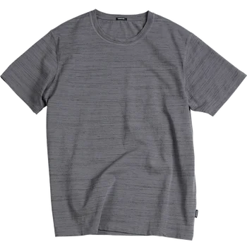SIMWOOD 2020 letní nové Melanž pruhované tričko mužů o-neck t košile vysoce kvalitní plus velikosti oblečení značky o-neck topy 190432