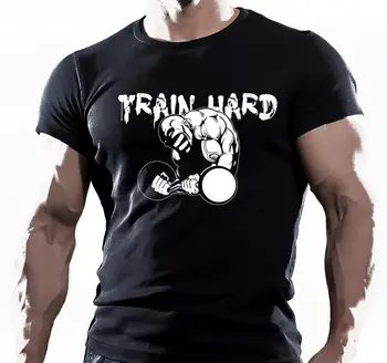 2019 Nové Příjezdu Muži Módní VLAK Dur Bete REŽIMU ZVÍŘAT Musculation T-shirt Seanci Dentrainement Hommes Tisk T Košile