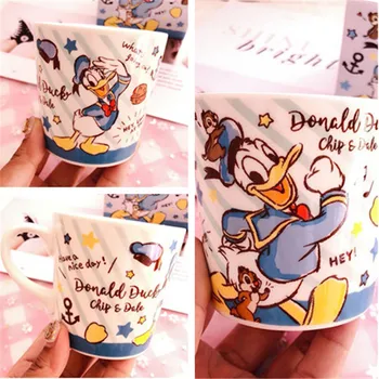270 ml Disney Mickey Steh Mořská víla Karikatura Keramický Hrnek s Rukojetí Čaj Káva Voda Hrnek Home Office Šálky Kolekce Cup Dárky