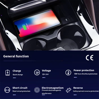 Mobilní telefon na QI bezdrátové nabíjení Pad Modul autodoplňky Pro BMW X3 G01 2018 20i 30i 20d 30