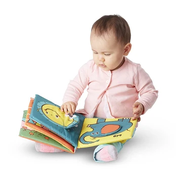 2018 Trojrozměrné Puzzle Raného Vzdělávání Prsten Slon Papír Chrastítko Teether Baby Hadříkem Knihy, Hračky Plněné Plyšové Tkaniny Kniha