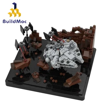 Buildmoc Film Asteroid Chase Micro Millenn Ium Falcon X Wing Stavební Bloky, Plán, Děti, Hračky, Dárky