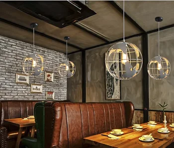 Země Lampy, Závěsná Světla Železné Kruhové Obývací Pokoj Lampa Studie dětský restaurace, bar, jídelna LED závěsné svítidlo