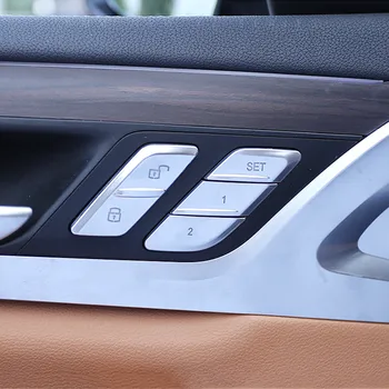 Auto Odemknutí Dveří Přepněte Tlačítko Zahrnuje Kontrolu Paměti Sedadla Knoflíky Samolepky Dekorace Pro BMW X3 G01 X4 Interiérové Doplňky