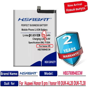 HSABAT 5500mAh HB376994ECW Baterie pro Huawei Honor 8 pro / čest V9 DUK-AL20 DUK-TL30