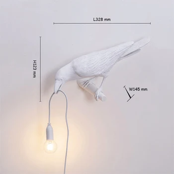Nordic Značkové LED Ptáček, Led Stolní Lampy Moderní Pryskyřice Vrána Stolní Lampa pro Studium Ložnice Home Dekor Art Svítidla