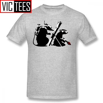 Pánské Banský T Košile Banksy Války Na Umění Krysy T-Shirt Pánské Bavlněné Tričko Roztomilé Grafické Plus velikosti Klasické Tričko