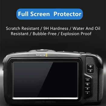 2ks Tvrzené Sklo pro BMPCC 4K A 6K Fotoaparát Ochranné Sklo Screen Protector pro kameru Blackmagic Pocket Cinema Přišel 4K
