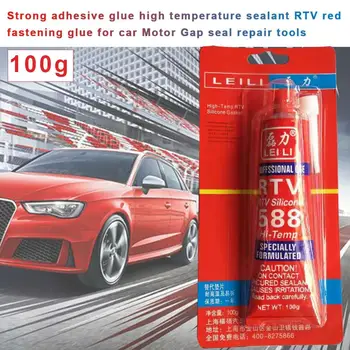 100g Silné lepidlo lepidlo vysokoteplotní tmel RTV červená fixační lepidlo pro auto Motor Gap seal opravy nástroje