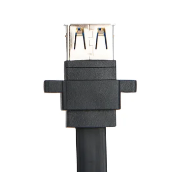 Duální Porty USB 3.0 Samice Šroub pro Montáž na Panel Na základní Desku, 20 Pin Záhlaví Plochý Kabel Kabel