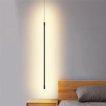 Minimalistické Linie Pásu přívěsek světla visí Ložnice Noční osvětlení Moderní LED obývací pokoj osvětlení interiéru Geometrie Lampy