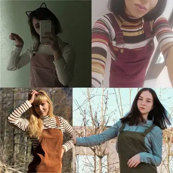 Velká Kapsa Na Přední Podzim Zima Ženy Šaty Celkově 2020 Náměstí Krku Šaty Roztomilé Posun Šaty Bez Rukávů Krátké Korejské Šaty