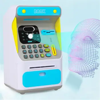 Mini ATM Money Bank s Elektronickým Zámkem Rozpoznávání obličejů Pro Děti, Dospívající Chlapci