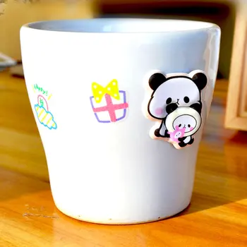 Kreslených Anime Děti, Zvířata, Krásné Panda PVC Pěnové Samolepky DIY Hračky pro Děti, sada 4ks gld2