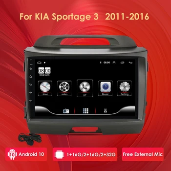 Pro KIA sportage 2011 2012 2013 2016 2Din Android Auto Rádio multimediální přehrávač-2 Din autoradio video, WiFi, GPS Navi