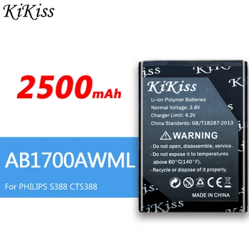 2500mAh NOVÁ vysokokapacitní Baterie Pro PHILIPS Xenium S388 Smartphone Baterie AB1700AWML S Sledovací Číslo