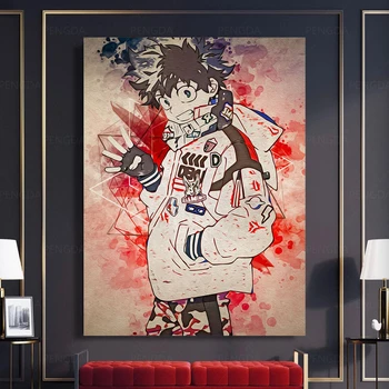 Plátno Obrazy Domů Retro Anime Dekor Modulární Obrázky Můj Hrdina Akademie Moderní Vytištěný Plakát Pro Obývací Pokoj Umění Zdi Bez Rámu