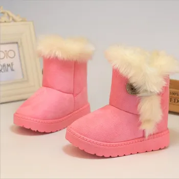 2020 Winter Děti Módní sníh boty tlusté Dítě, bavlna boty, teplé plyšové měkké dno dítě dívky boty zimní lyžařské boty pro dítě
