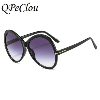 QPeClou Nové Módní Nadrozměrné Kulaté Sluneční Brýle, Ženy Značky Designer Vintage Super Velká Barva Sluneční Brýle, Ženy, Velký Rám Odstíny