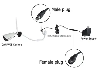 CCTV Kamery Prodlužovací Kabel 10M 32.8 FT Dlouhý Bílý Černý Napájecí Kabel Kabel 5,5 mm*2,1 mm Pro LED pásek Carmer Tiskárny Čerpadla