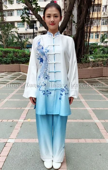 Na prodej Čínské Tai chi oděvní Bojových umění taiji oblečení jednotné výkon kung-fu oblek oblečení pro ženy, muže, dívku, chlapce, děti