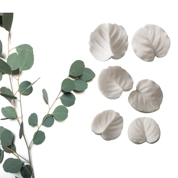 Eucalyptus Listy Silikonová Forma Fondant Formy Dort Zdobení Nástroje Čokolády Gumpaste Clay Květina Sugarcraft Nástroje M2162