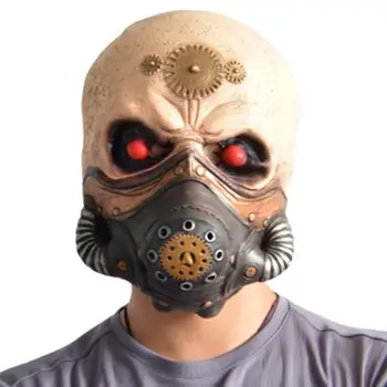 Steampunk Mask Plague Doctor Cosplay Horor Latexové Masky Halloween Duch Pokrývky hlavy Party Rekvizity pro Maškaráda