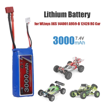 Pro WLtoys XKS 144001 A959-B 12428 RC Auto Baterie 7,4 V 3000mAh Lithium Baterie Kapacita Baterie Vozu na Závodní Auto RC Crawler