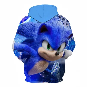 Sonic the hedgehog 3D Kapucí Kabát, Mikiny 3D Mikiny Svetry Svrchní oblečení Mikina chlapci dívky Tepláky Streetwear