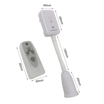 Bezdrátové Dálkové Ovládání Lampa Držitel E27 Socket Stmívatelné S Časovačem Pro 220V E27 LED Žárovky Noční světlo