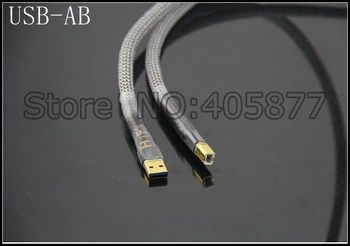 Hi-End 1M A do B USB Audio Kabel OFC Postříbřené USB, hi-fi kabel