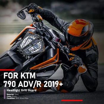 Moto Příslušenství Světlometu Kryt Guard Protector Gril Mřížka Ochrana Pro KTM 790 Adventure R 790 ADV 2019 2020 Černá
