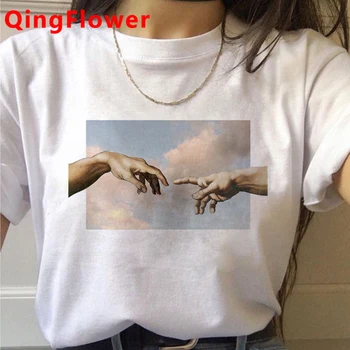 Michelangelo Estetické Harajuku T Shirt Ženy Ullzang Vaporwave T-shirt Vintage 90s Grafické Tričko Fashion Anime Top Tees Žena