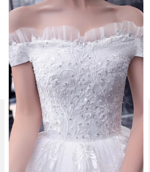 Nové Dubaj Krátké Rukávy Člun krk Luxusní Krajkové Svatební Šaty Roku 2020 Flitry zákazník velikostech Princess Svatební Šaty Svatební Šaty