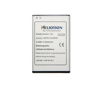Samsung Poznámka 3 Baterie SM-N9000 N9002 N9009 N9005 N9006 N9008V/S 6400mAh Rozšířené Baterie withBlack/bílá Kryt Případ