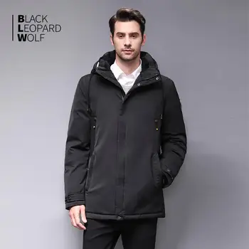 Blackleopardwolf 2020 Nepromokavá zimní bunda pánská móda Odnímatelný klobouk Zaječí kožešiny čalounění Nepromokavou teplý kabát BL-1001