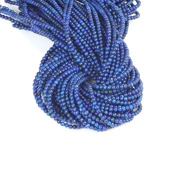 Přírodní Lapis Lazuli Kámen Korálky Modré Jasper Křemen, Nefrit Kámen Kolo Volné Korálek 3mm Muslimské Modlitby Výrobu Šperků Řemeslo Materiál