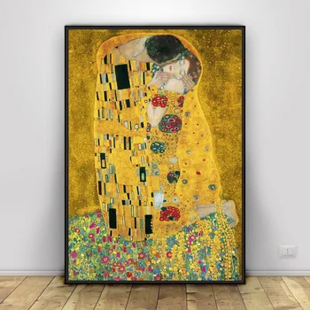 Gustav Klimt Plátno Malba, Retro Slavné Plakáty a Tisky Cuadros Umění Nástěnné Obrázky pro Obývací Pokoj Domácí Dekoraci, Nerámováno