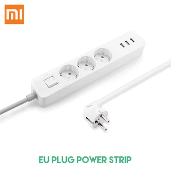Originální Xiaomi Power Strip EU Zásuvka 3 Port USB pro Domácí Nabíjení Zařízení, Rozšíření, Evropská Zástrčka