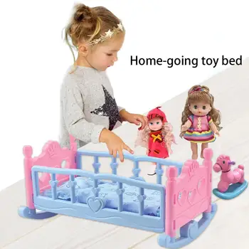 Velké Velikosti Děti, Dívky Hrát House Hračky, Postel Princezna Panenka Hračky Vibrační Houpací Síť Simulace Postýlky