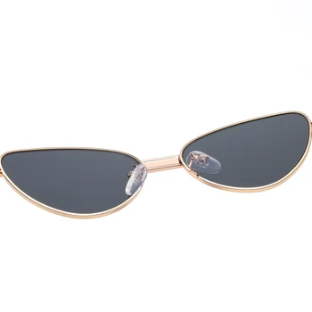 Hra na schovávanou malá cat eye sluneční brýle vintage ženy gold kovové módní sluneční brýle pro dámy, černá hnědá uv400 ženské příslušenství