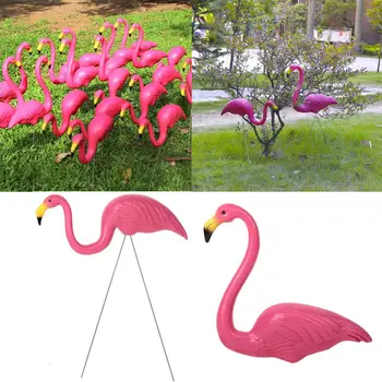 Realistické flamingo socha umělé balkon zahradní dekorace, realistické flamingo trávník dekorace plastová růže svatební v yar