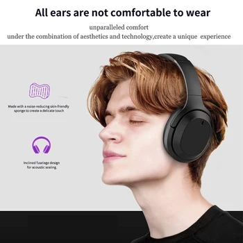 GORSUN E98 nový headset Bluetooth headset kabelový, bezdrátový headset skládací Bluetooth 5.0 stereo sluchátka, AUX s mikrofonem