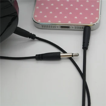 Vysoce Kvalitní AUX Kabel Audio Kabel Jack 3.5 samec Samec Stereo Kabel 4-pólový 3,5 mm Na 2 Pole, 2 * 3.5 Kabel Sluchátka s Mikrofonem